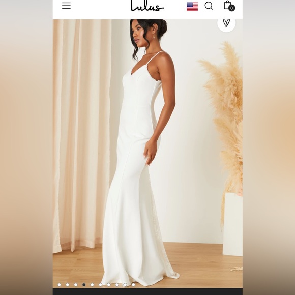 NWT Lulus Taliana White Lace Button Back - Picture 4 of 5